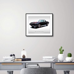 Classic Cars – 1967 Chevrolet Corvette Tuxedo Black – Print