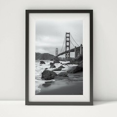 Golden Gate Bridge Wall Art Decor | Golden Gate Sunset Photography Print