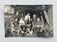 🐕 Family Dog Garden Summer Fashion 1964 Vintage Photo Dated Original 7×10