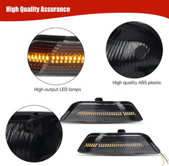 LED DRL Front Bumper Turn Signal Light Compatible with Ford Mustang 2015 2016 20