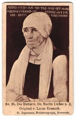 2 photographs G. Jagemann, Eisenach, portrait parents of Dr. Martin Luther, NAC