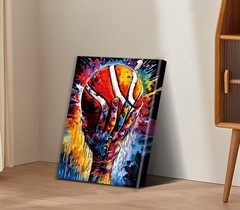 Framed Basketball Wall Art Prints,Color Graffiti Basketball Art Prints,Basket…