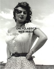 1955 SEXY ACTRESS SOPHIA LOREN PHILIPPE HALSMAN 11X14 PHOTO PINUP CHEESECAKE