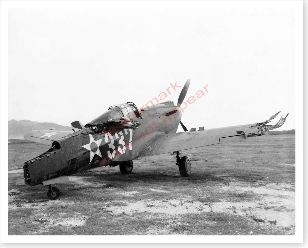 Dec 7 1941 Pearl Harbor Attack Bellows Field Wrecked P-40 Silver Halide Photo