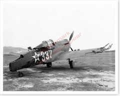Dec 7 1941 Pearl Harbor Attack Bellows Field Wrecked P-40 Silver Halide Photo