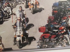FRAMED 18X23 VINTAGE 1998 PHOTOGRAPH PHOTO STURGIS SD MOTORCYCLE RALLY DOWNTOWN