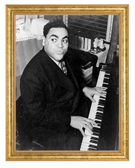 Fats Waller Photograph in a Aged Gold Frame
