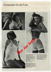 40x30cm Vintage Colour Fashion Photo 1974 Photo Model Silvie Switzerland Brief + Bra Underwear