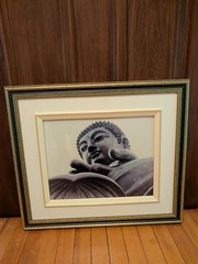 One-of-a-Kind 35mm Gelatin Silver Print Big Buddha Lantau Hong Kong 1990s Framed