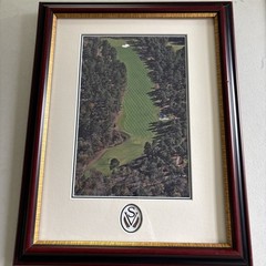 Sage Valley Golf Course Framed Picture Fairway Bunker Outdoor Office Decor