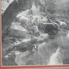 The Lord is my Shepherd G E Matson Matted Framed Photograph 1910 15.75″ x 12.75″