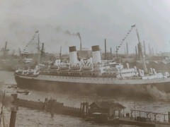 Hans Breuer Photography From 1927 Ship Monte Sarmiento Port Hamburg.