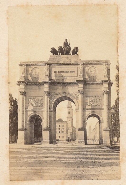 Albumin on Cardboard – View of Munich – Circa 1870s