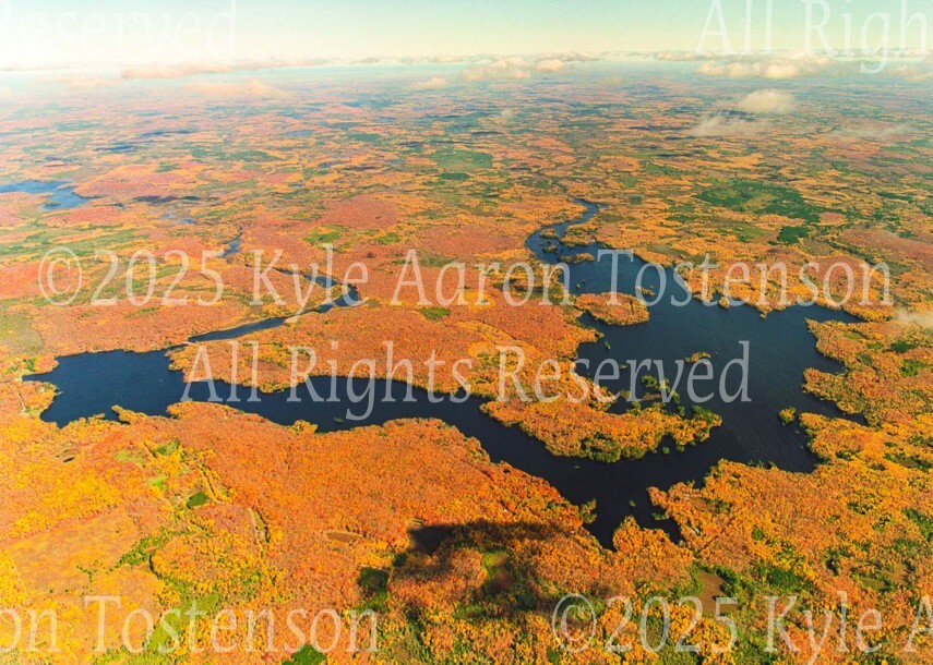 Moose Lake, Sawyer County, Hayward, Wisconsin Aerial Photograph. Frame Optional.
