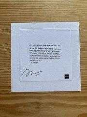 Stuart Franklin Signed Tank Man Tiananmen Square Magnum 6×6″ Paper Loss on Back