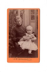 J. W. Goldenberg CDV Photo Fine Lady with Small Child – Unknown Location 1889