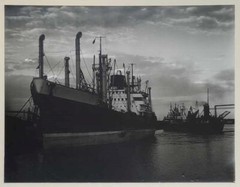 Ships «The Mighty Rouge At Twilight» River Detroit MI Photograph 1950-70s Boats
