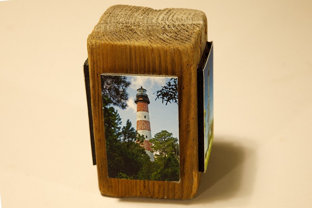 Driftwood Mounted Seascape – East Coast Lighthouses