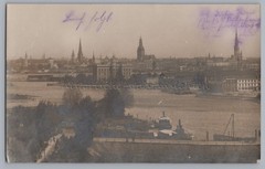 Riga Latvia – Port Ships Old Town – Old Photo Postcard