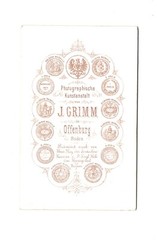 J. Grimm CDV Photo Lady Portrait – Offenburg 1870s