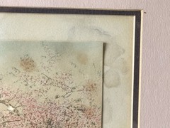 Antique Wallace Nutting Signed Hand Colored Photo Honeymoon Cottage Framed Art