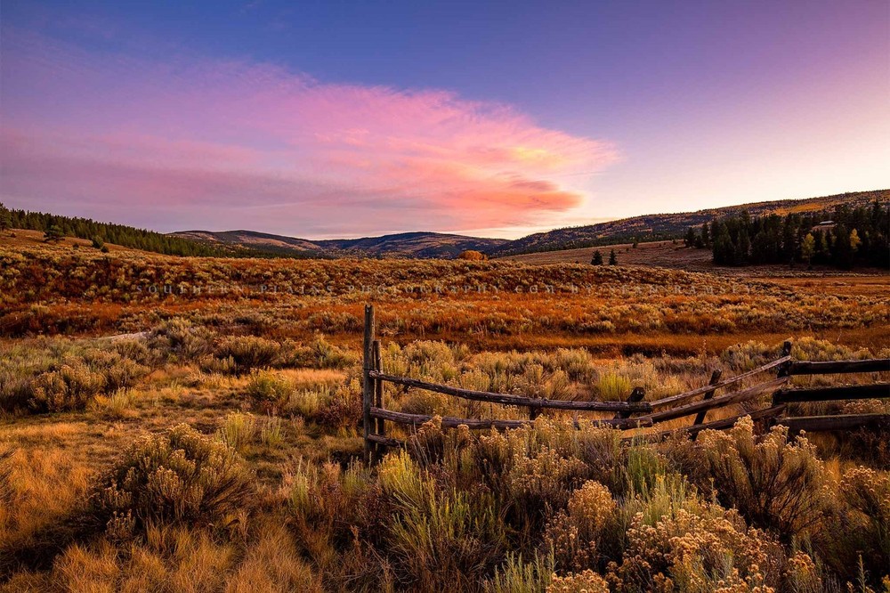 Rocky Mountains Photography Print: New Mexico Mountain Valley Sunset Photo