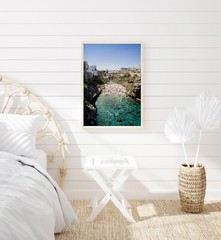 Puglia Italy Photography Polignano a Mare Aerial Beach Print Mediterranean Sea