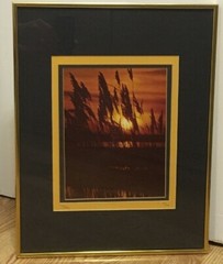 RARE Artist Photographer Dennis Kohn Ltd Edtn #34/100 Signed Photo Sunset Water