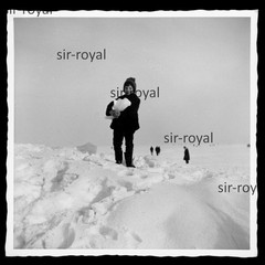 Travemünde 1963 – Boy with chunks of ice in winter – 1960s – Photo 9x9cm