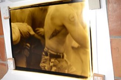 Janine Gordon Color Photograph Mural Mosh Pit Sepia Torso Total Control Of Chaos