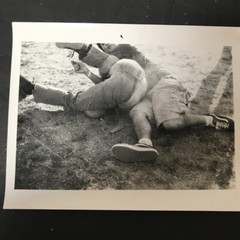 Art Photograph Silver Gelatin Print Signed Janine Gordon Wrestlers 11×14″ B/W