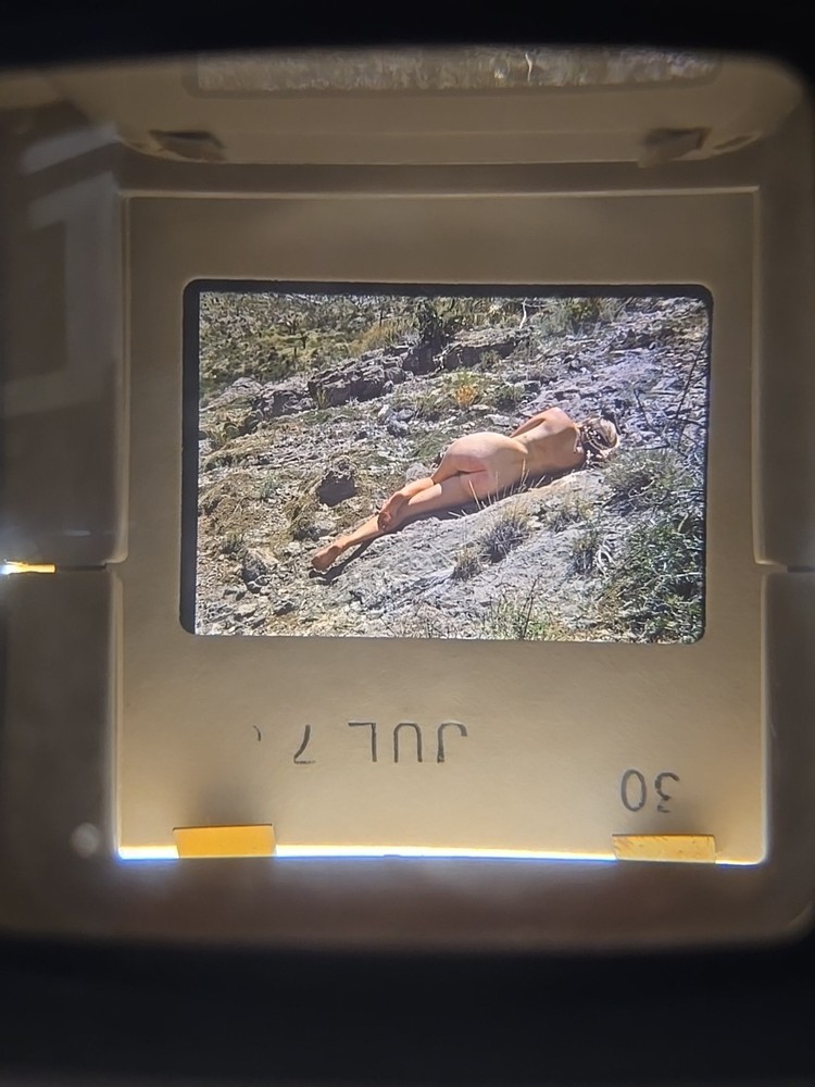 Org Nude Camera Club 70’s 35mm Risque Slide – WOMAN IN SOUTHWEST WESTERN DESERT