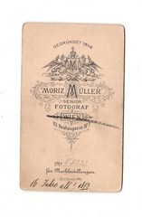 Moriz Müller senior CDV photo woman portrait-Vienna 1893