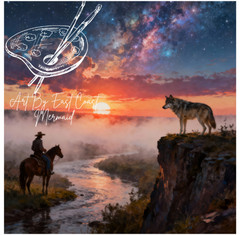 digital art fantasy wallpaper desktop fine art download cowboy and the wolf