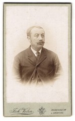 Photograph Joh. Verra, Rosenheim, Spring Str. 10, Portrait Uncle Arnold with Sc