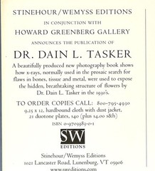 Dr. Dain L. Tasker (1872-1964) Art Photo Book Announcement Card – X-ray Flowers