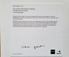 NAN GOLDIN ‘Lost Horizon, n.d.’ 2021 SIGNED Limited Edition Photograph 6″x6″ NEW