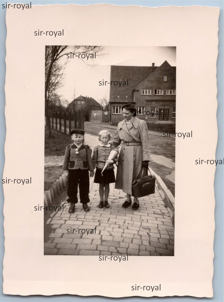 Tonning 1950s – Children 1st School Day Enrollment School Course – Photo 6x8cm