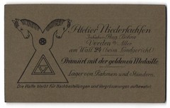 Photography studio Lower Saxony Aug. Böhne, Verden/Aller, on Wall 24, coat of arms
