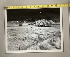 Bob Werling Signed #25 Farm & Moon Black & White Framed Decorator Edition Print
