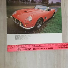 California Spyder 250 GT Color Print Page Sports Car Picture Frameable Art