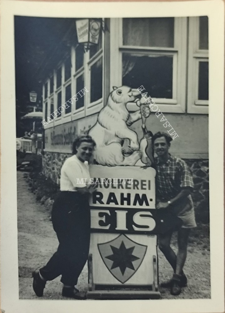 Photo polar bear dairy cream ice sign advertising enamel sign F4