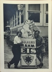 Photo polar bear dairy cream ice sign advertising enamel sign F4
