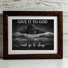 Give It To God & Go To Sleep Printable Wall Art Christian Quot Digital Download