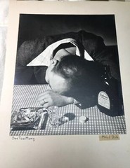 One Too Many Vintage Black and White Photo Art Print 10-1/2”x13”by Mrs J,H,Dale