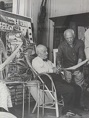 ANDRÉ VILLERS – PABLO PICASSO & DANIEL-HENRI KAHNWEILER – SILVER GELATIN PRINT