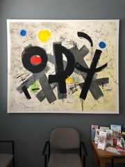 VERY COOL MIXED MEDIA PAINTING BY JOSEPH BRETON COLLABORATOR W/ ARTHUR SECUNDA