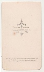 CdV photo lady in fine fashion around 1870 Thiele Teplitz Aussig Bohemia