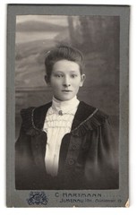 Photograph C. Hartmann, Ilmenau, Mühlenstr. 15, Portrait of a Young Woman
