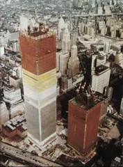 World Trade Center Set of 4 Photos from Construction to Destruction 9/11/2001